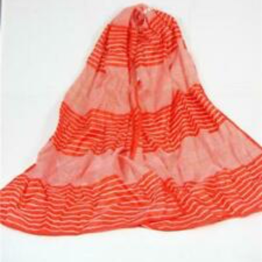 GLENTEX red striped SCARF - Picture 1 of 4